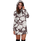 Garlic Bulb Dark Background Women'S Hoodie Dress
