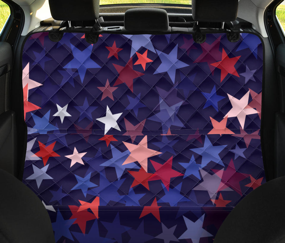 Red Blue Star Pattern Dog Car Seat Covers