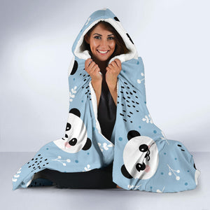 Cute Panda Pattern Hooded Blanket