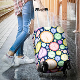 Colorful Clock Background Luggage Covers