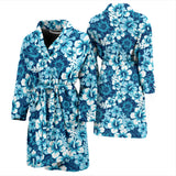 Hibiscus Pattern Print Design 03 Men's Bathrobe