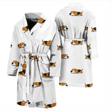 Cute Beagle Dog Sleeping Pattern Men'S Bathrobe