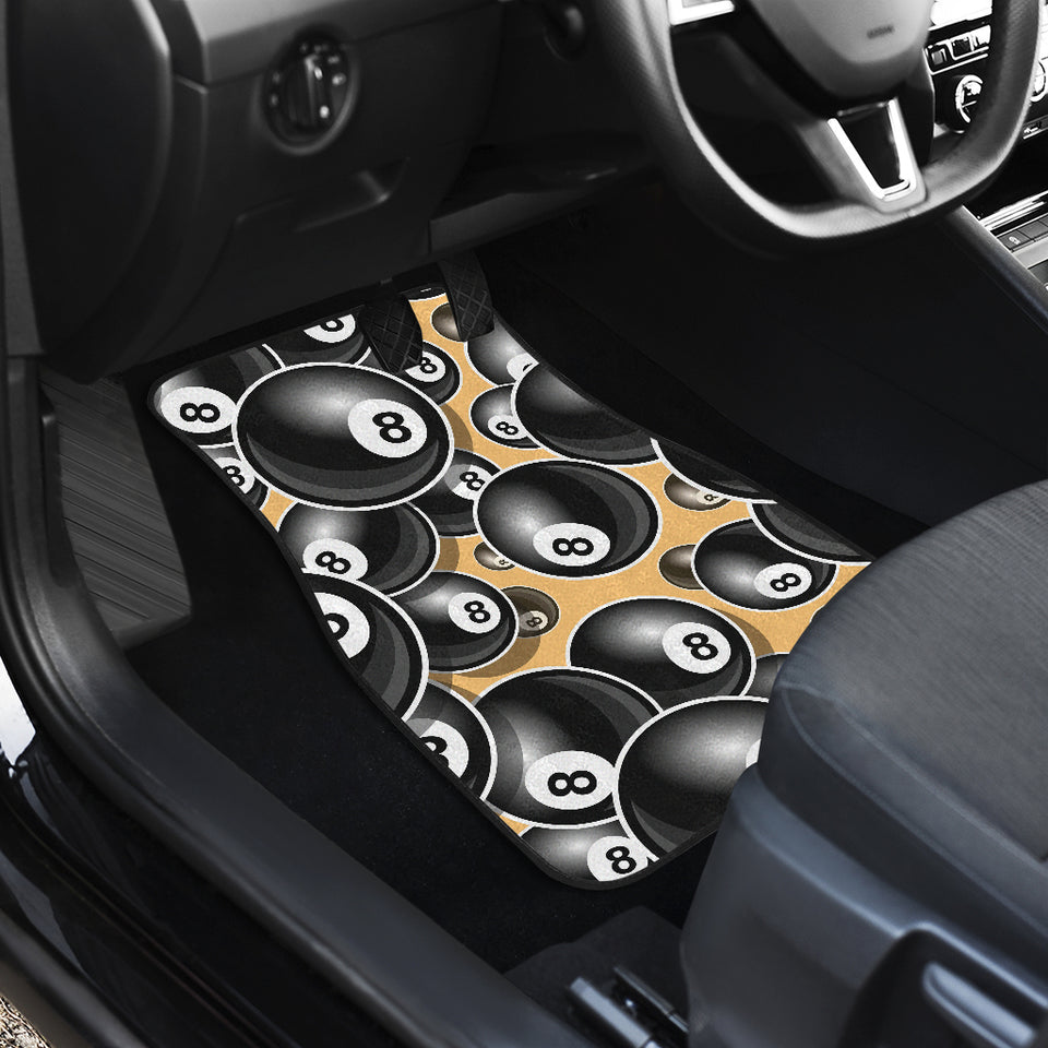 Billiard Ball Pattern Print Design 04 Front and Back Car Mats