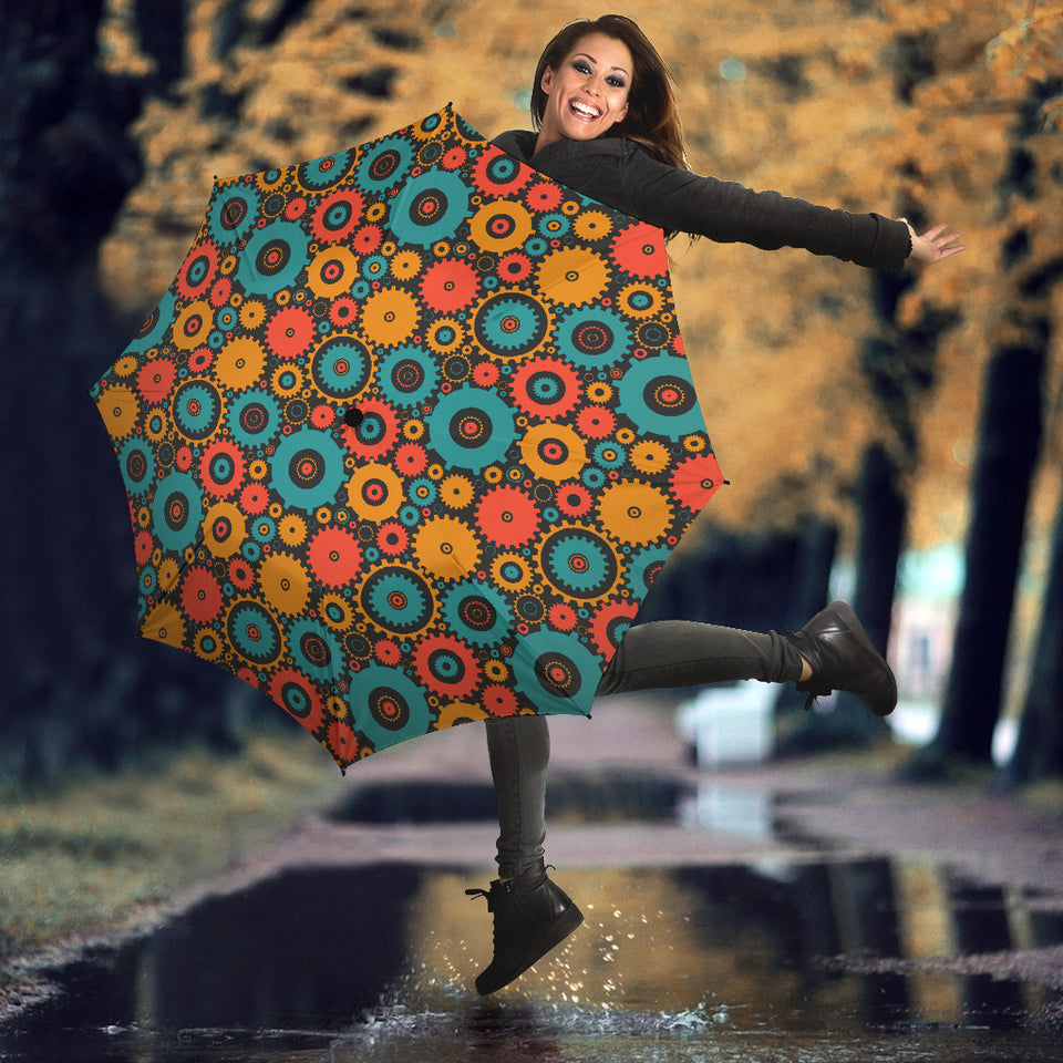Gear Pattern Print Design 01 Umbrella