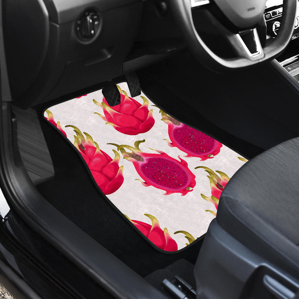 Dragon Fruits Design Pattern Front And Back Car Mats