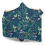 Butterfly Leaves Pattern Hooded Blanket
