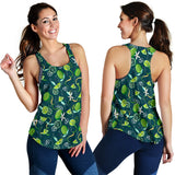 Lime ice flower pattern Women Racerback Tank Top