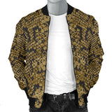 Snake Skin Pattern Men'S Bomber Jacket
