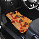 Red Rooster Chicken Cock Pattern Front And Back Car Mats