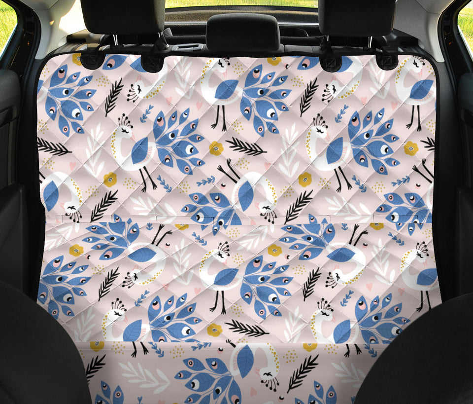 Cute Peacock Pattern Dog Car Seat Covers