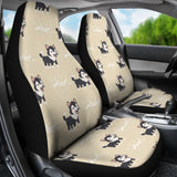 Cute Siberian Husky  Universal Fit Car Seat Covers