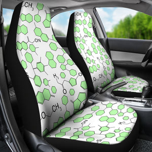 Chemistry Periodic Table Pattern Print Design 03 Universal Fit Car Seat Covers