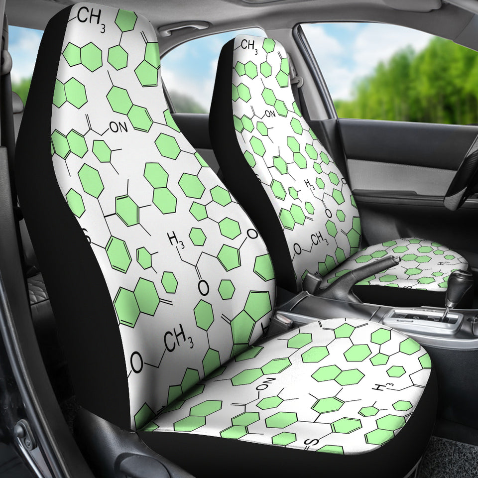 Chemistry Periodic Table Pattern Print Design 03 Universal Fit Car Seat Covers