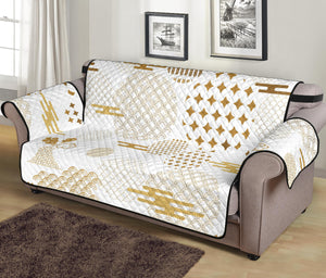 Beautiful gold japanese pattern Sofa Cover Protector