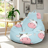 Cute Cow Flower Pattern Bean Bag Cover
