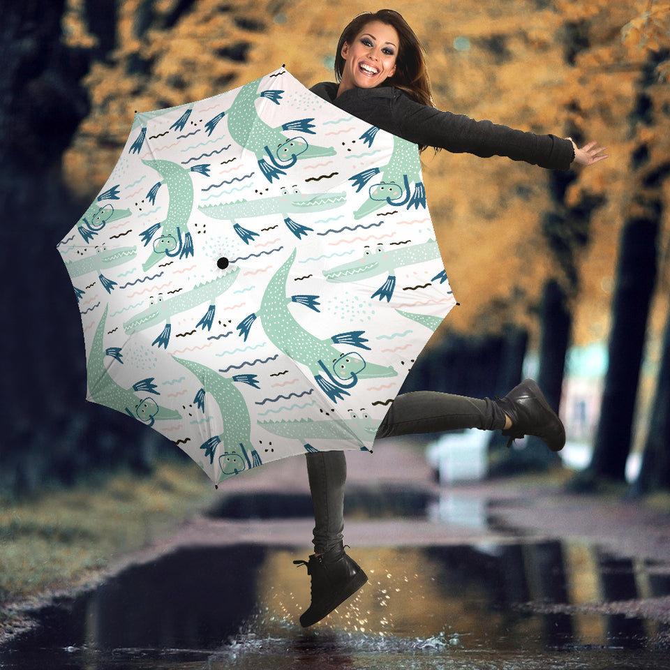 Crocodile Diver Pattern Umbrella