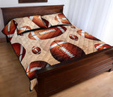 American football ball design pattern Quilt Bed Set