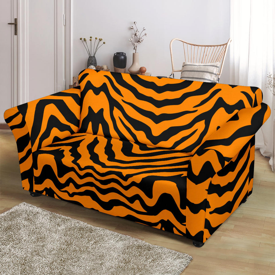 Bengal Tigers Skin Print Pattern Loveseat Couch Slipcover