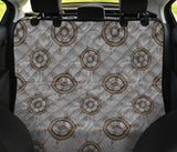 Nautical Wood Steering Wheel Pattern Dog Car Seat Covers