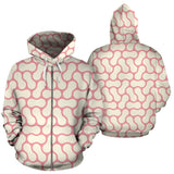 Peanuts Texture Pattern Zip Up Hoodie