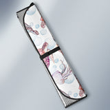 Watercolor Sea Turtle Jellyfish Pattern Car Sun Shade