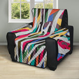 Colorful zebra skin pattern Recliner Cover Protector
