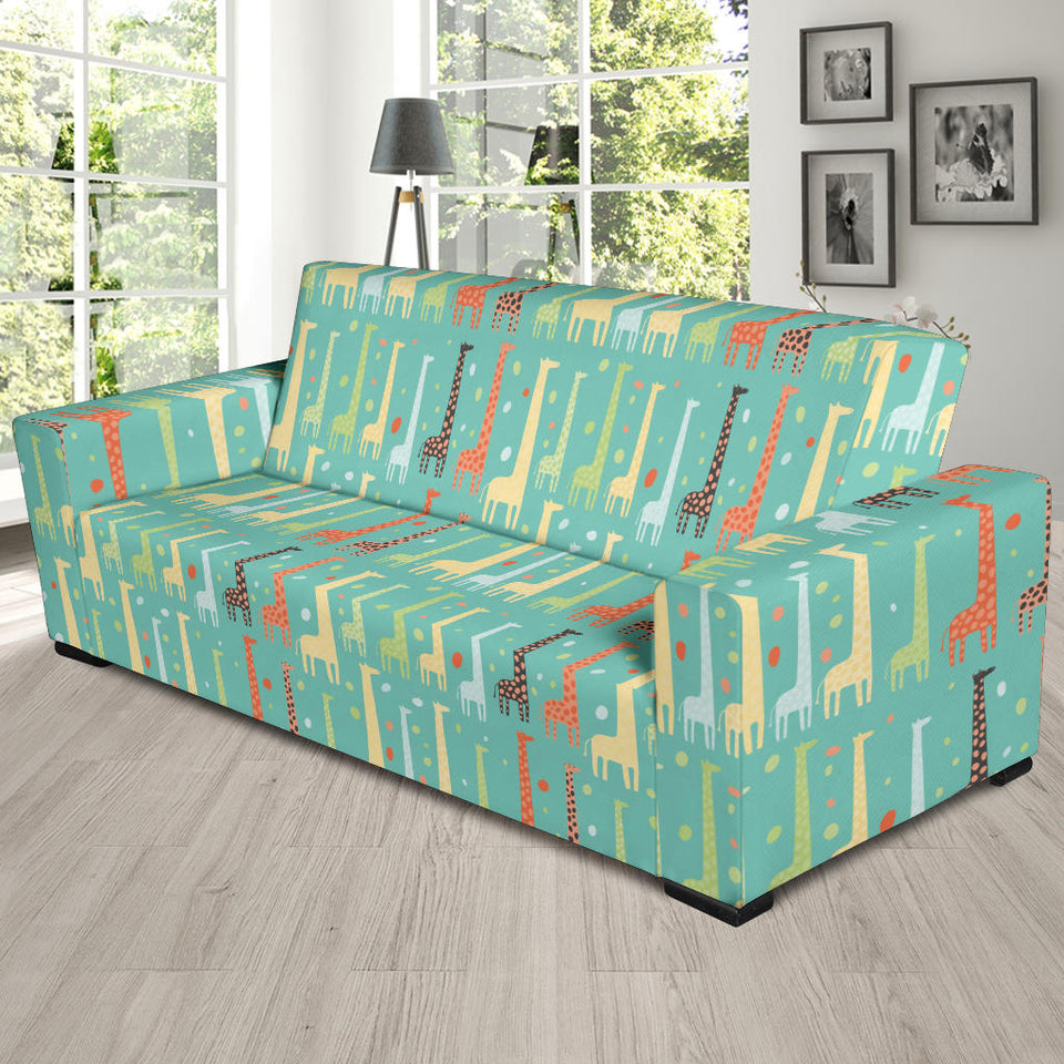 Giraffe Pattern Print Design 01 Sofa Slipcover
