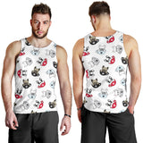 French bulldog cup paw pattern Men Tank Top