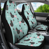 Poodle Dog Green Background  Universal Fit Car Seat Covers
