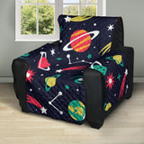 colorful space pattern planet star Recliner Cover Protector