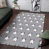 Bull Terrier Pattern Print Design 05 Area Rug