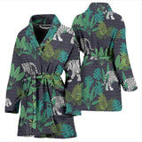 White Bengal Tigers Tropical Plant Women'S Bathrobe