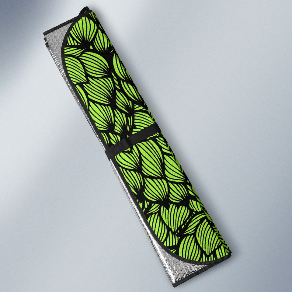 Green Hop Pattern Car Sun Shade