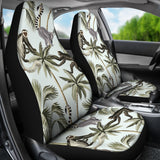 Monkey Sloth Lemur Palm Trees Pattern Universal Fit Car Seat Covers