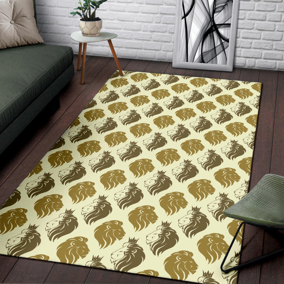 Lion Pattern Print Design 02 Area Rug