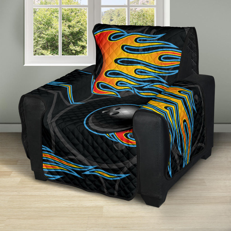 Bowling balls flame pattern Recliner Cover Protector