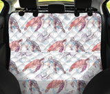 Watercolor Sea Turtle Jellyfish Pattern Dog Car Seat Covers
