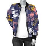 Koi Fish Carp Fish Pattern Women'S Bomber Jacket