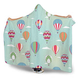 Hot Air Balloon Design Pattern Hooded Blanket
