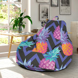 Pineapples Pattern Zigzag Background Bean Bag Cover