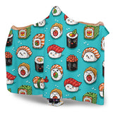 Cute Sushi Pattern Hooded Blanket