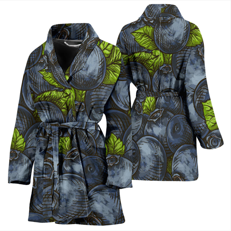 Blueberry Pattern Women'S Bathrobe