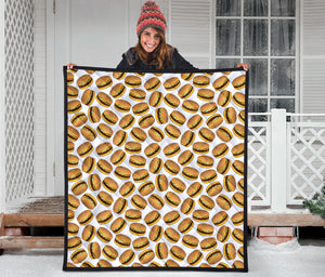 Hamburger Pattern Print Design 03 Premium Quilt