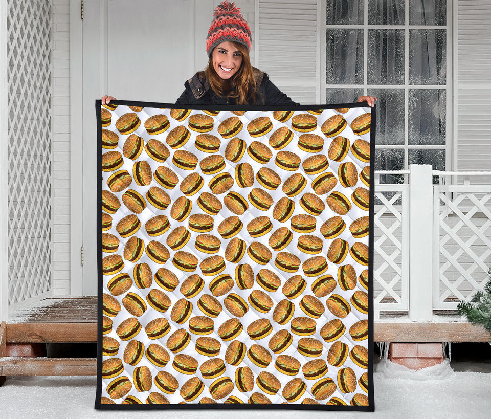 Hamburger Pattern Print Design 03 Premium Quilt