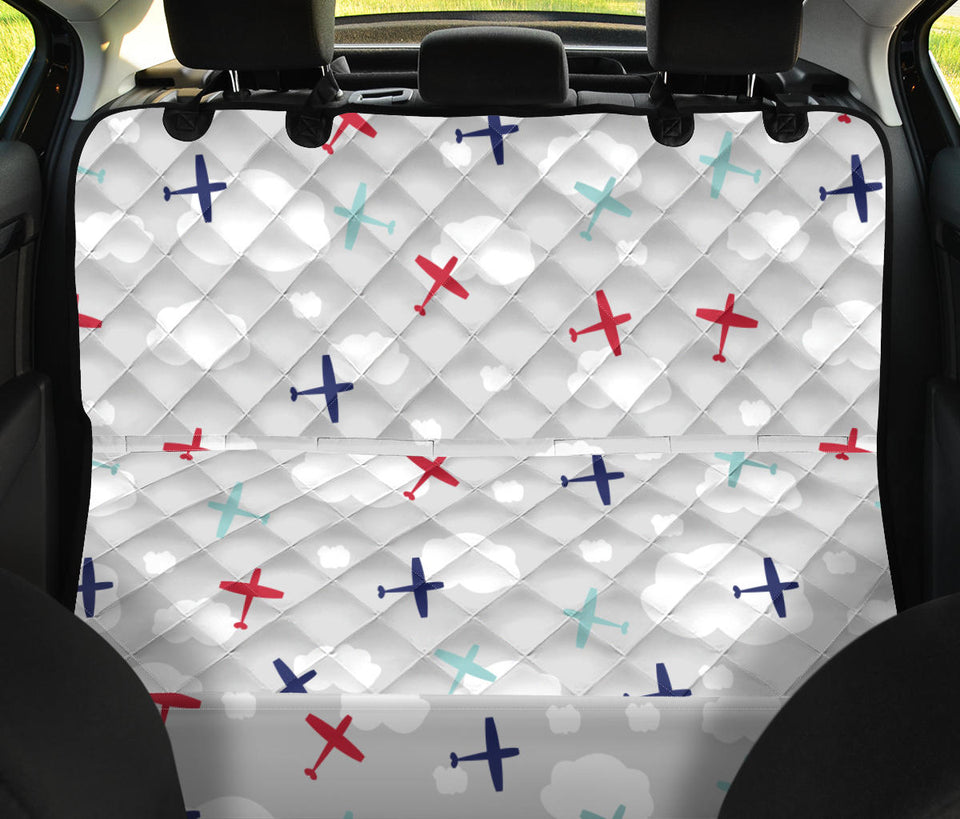 Airplane Cloud Grey Background Dog Car Seat Covers