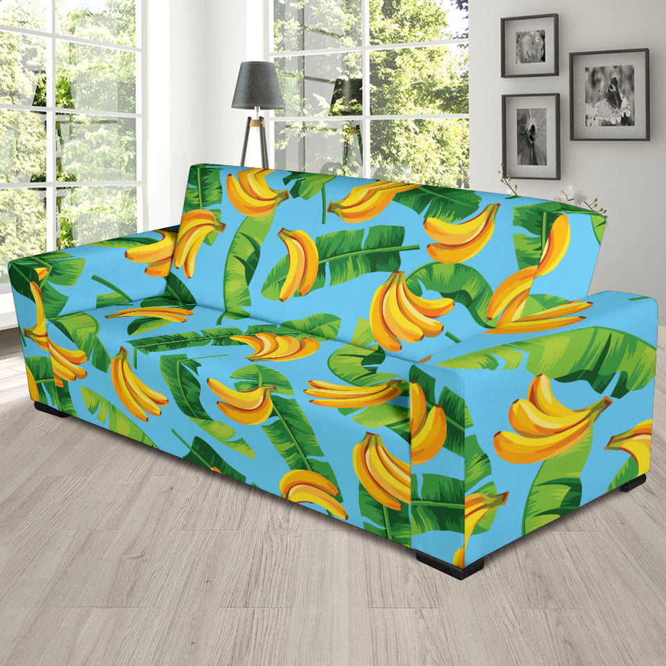 Banana Leaves Banana Design Pattern Sofa Slipcover