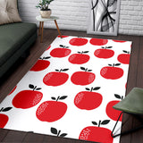 Red Apples White Background Area Rug