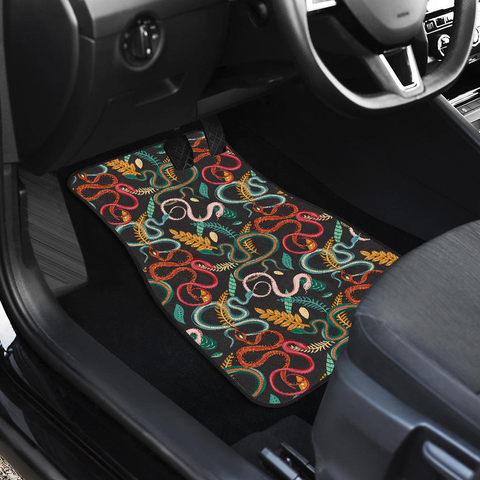 Colorful Snake Plant Pattern Front Car Mats