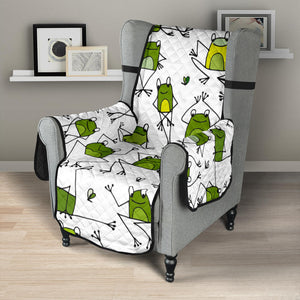 Sketch funny frog pattern Chair Cover Protector