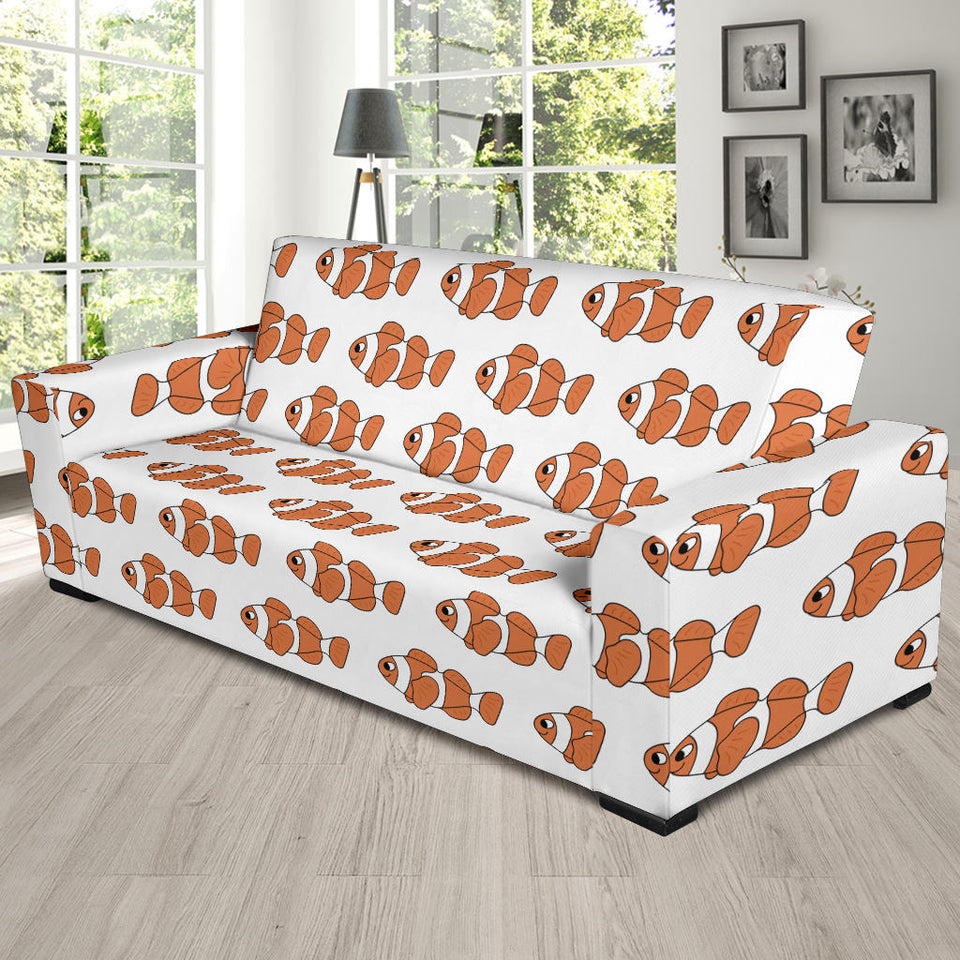 Clown Fish Pattern Print Design 05 Sofa Slipcover